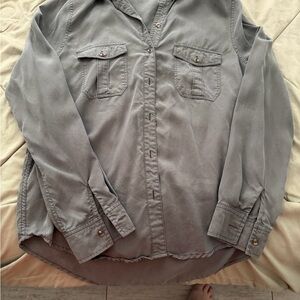 Aeropostale Charcoal Button-Up Shirt